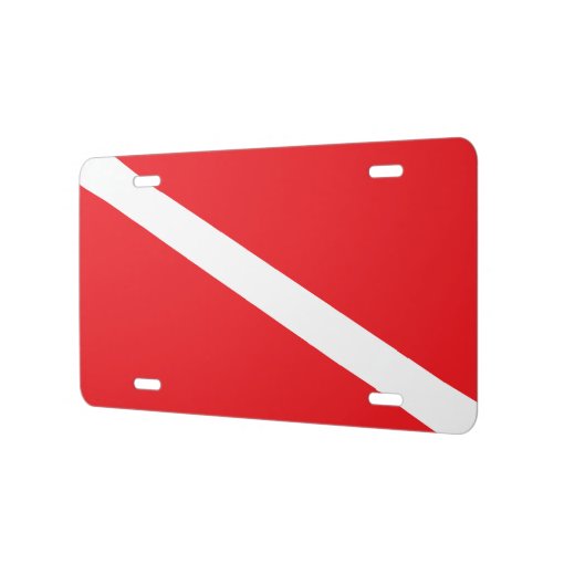 Dive Flag License Plate Zazzle