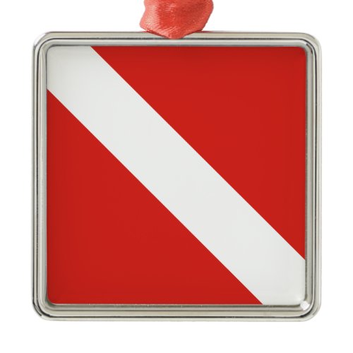 Dive Flag Metal Ornament