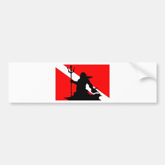 Dive Flag Neptune II Bumper Sticker (Front)