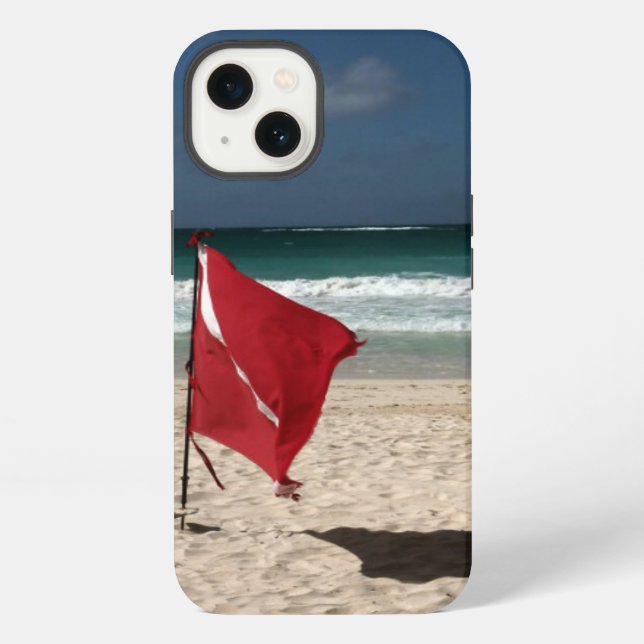 Dive Flag on the Beach Iphone Case (Back)