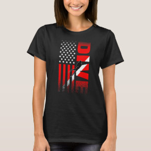 Dive Flag Scuba Diving Aquaholic Scuba Diver  1 T-Shirt