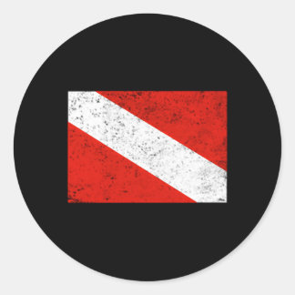 Dive Flag Scuba Diving Classic Round Sticker