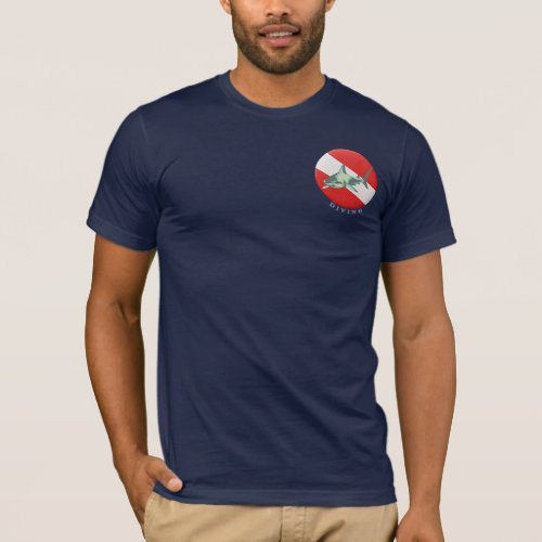 dive flag shark sealife T_Shirt