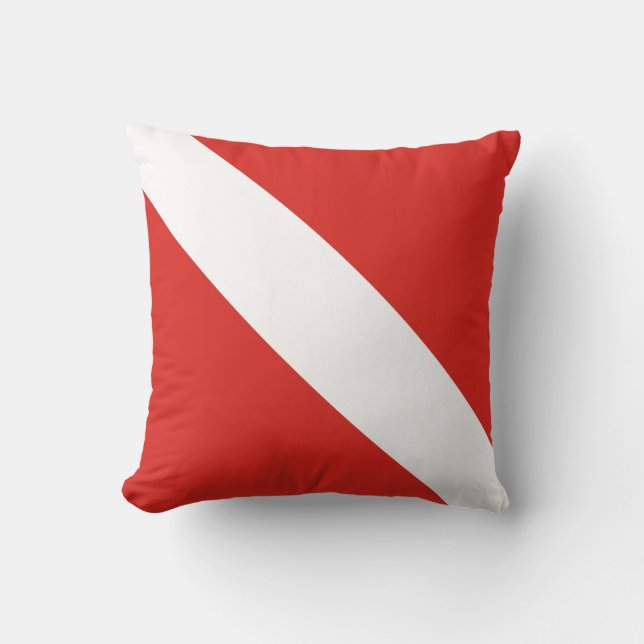 Dive Flag Throw Pillow (Front)