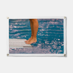 dive from diving board on pennant