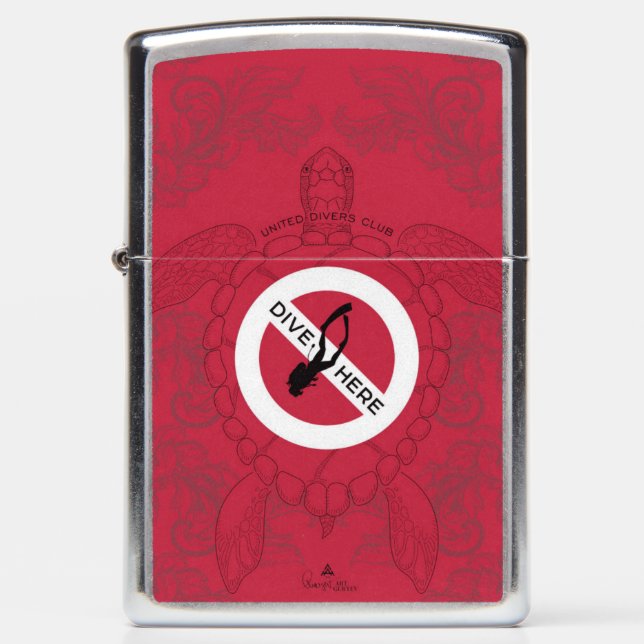 Dive Here Zippo Lighter (Front)