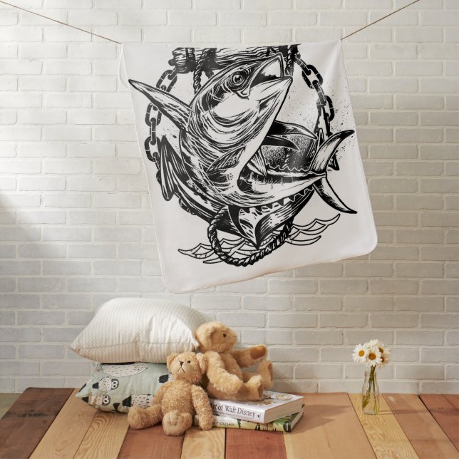 DIVE IN SEA! BABY BLANKET (In Situ)