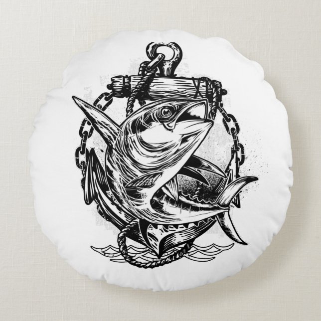 DIVE IN SEA ROUND PILLOW (Front)