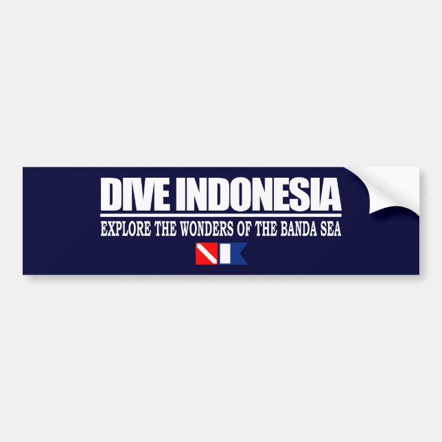 Dive Indonesia Bumpersticker Bumper Sticker (Front)