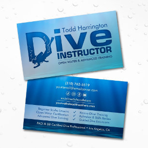 Dive Instructor - Scuba coach Business Card