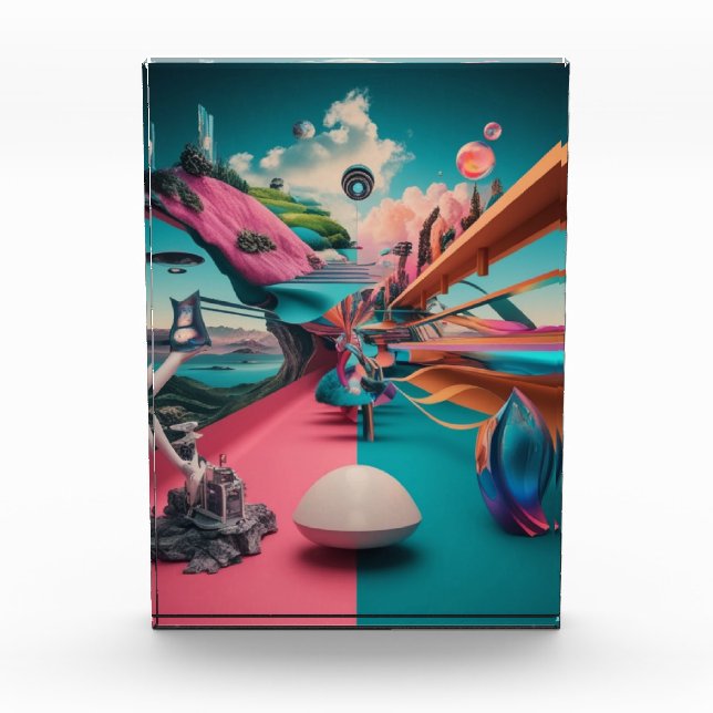 Dive into a World of Surreal Abstract Art  Acrylic Award (Front)