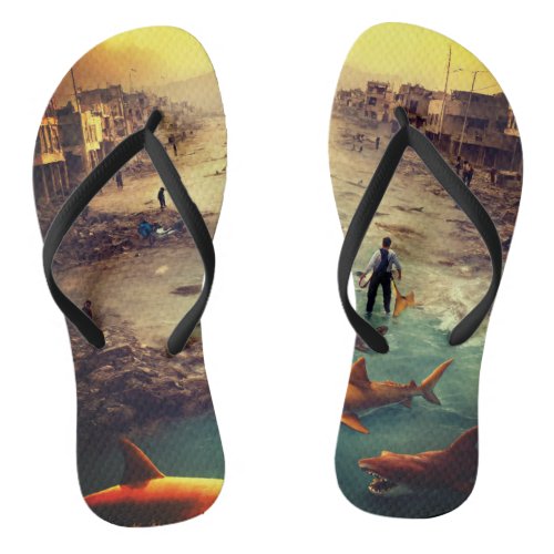 Dive into daring fashion with our Shark Serenity Flip Flops