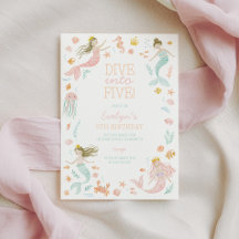 Dive into Five Mermaid Girls Birthday