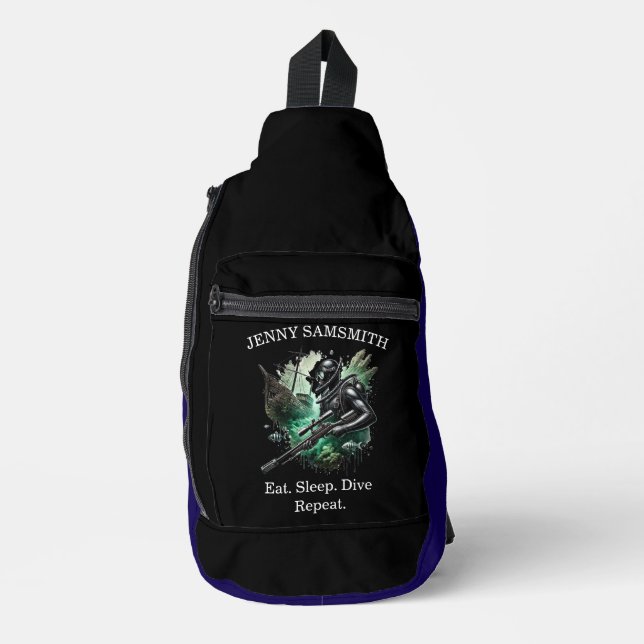 Dive Into Fun: Ocean Lovers Unite! Sling Bag (Front)