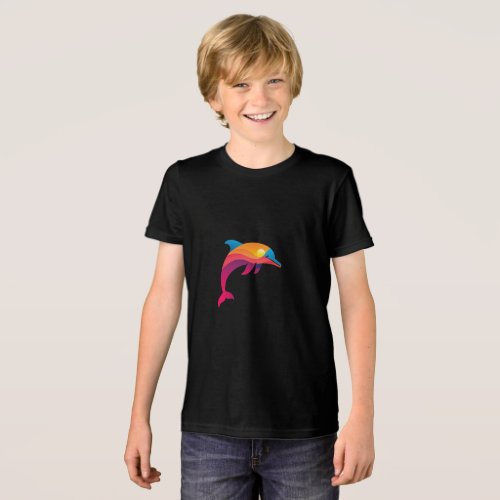 Dive into Fun with Dolphins Tri_Blend Shirt