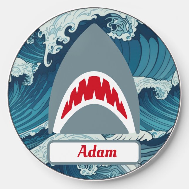 Dive into Power: Personalized Shark Wireless Charger (Front)