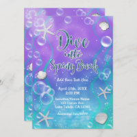 Dive into Spring Break Under The Sea Beach Party Invitation