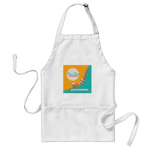 Dive Into Sunshine  California Adult Apron