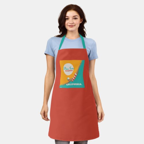 Dive Into Sunshine  California Apron