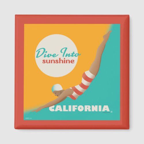 Dive Into Sunshine  California Magnet