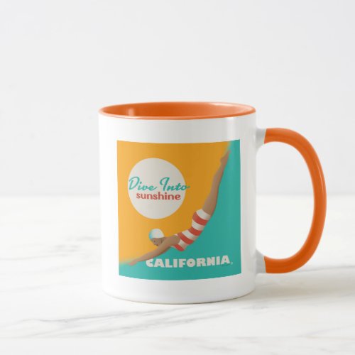 Dive Into Sunshine  California Mug