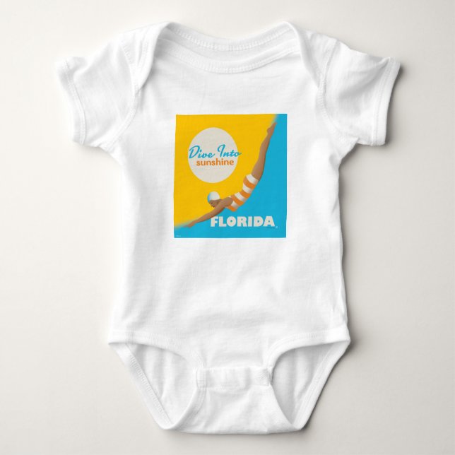 Dive Into Sunshine | Florida Baby Bodysuit (Front)