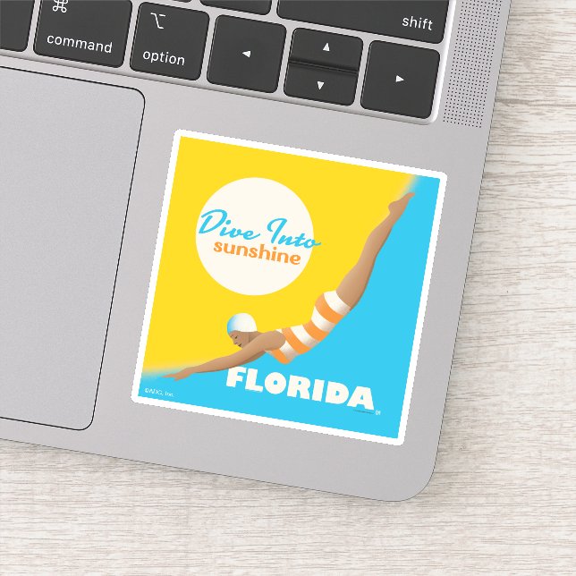 Dive Into Sunshine | Florida Sticker (Detail)