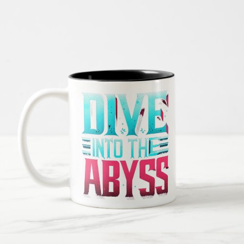 Dive into the Abyss Two_Tone Coffee Mug