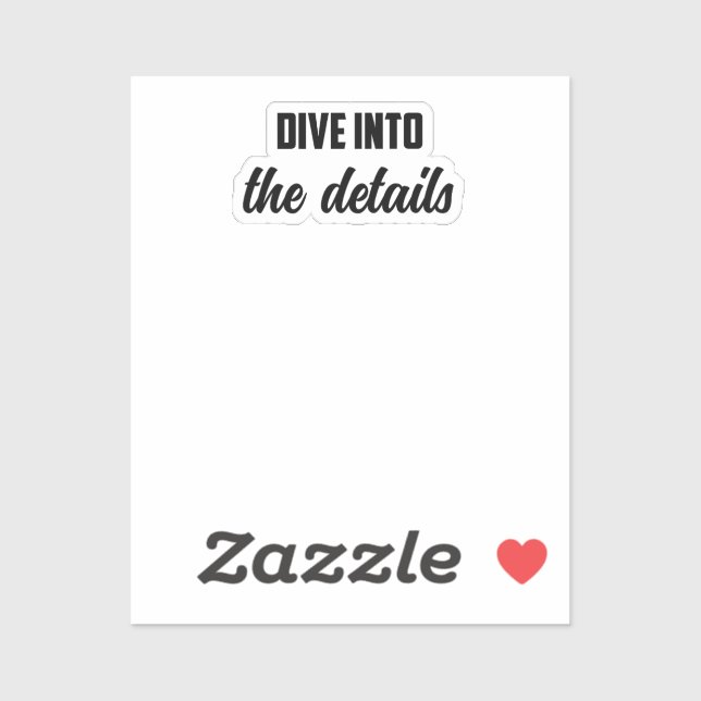 Dive Into The Details: Investigative Mind Deep Div Sticker (Sheet)