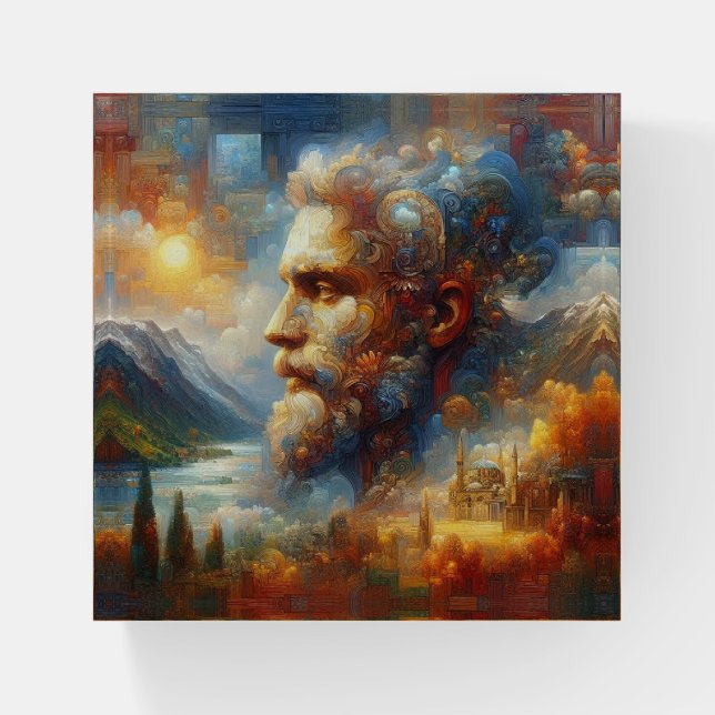 🎨 Dive into the World of Traditional Painting 🖌️ Paperweight (Front)