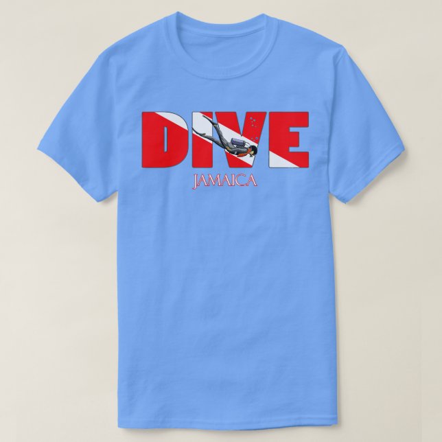 DIVE Jamaica SCUBA Diving Snorkeling  T-Shirt (Design Front)