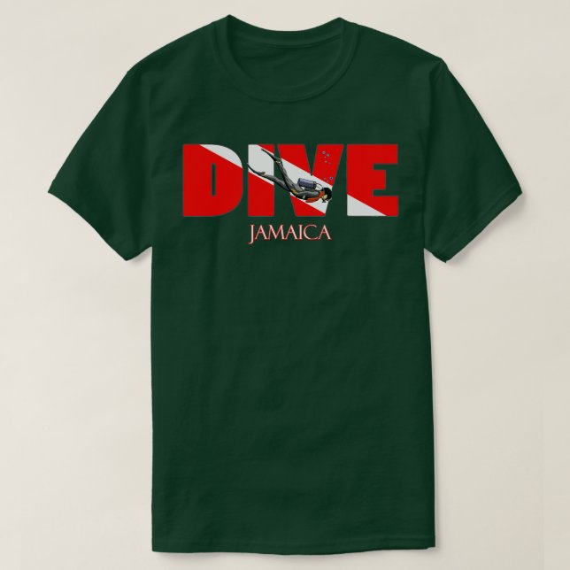 DIVE Jamaica SCUBA Diving Snorkeling  T-Shirt (Design Front)