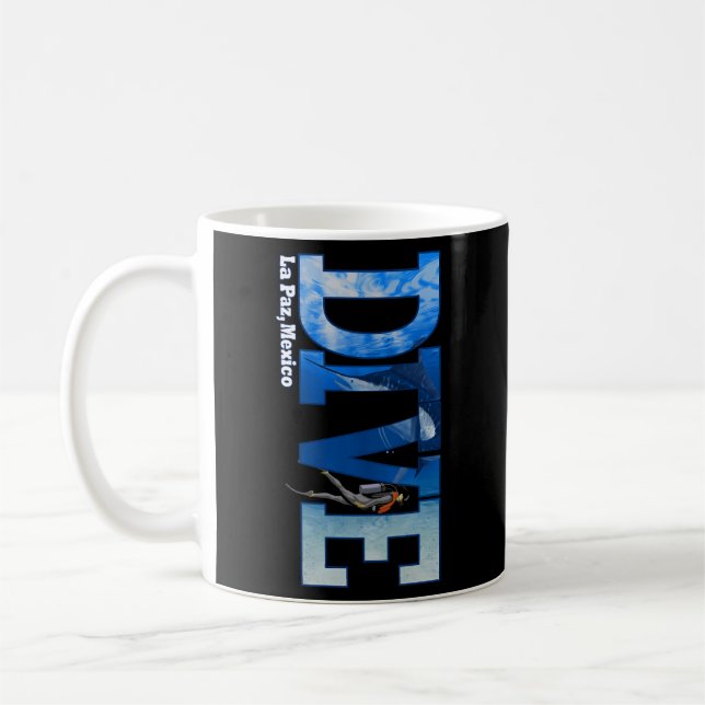 Dive La Paz Scuba Diving Snorkeling Coffee Mug (Left)