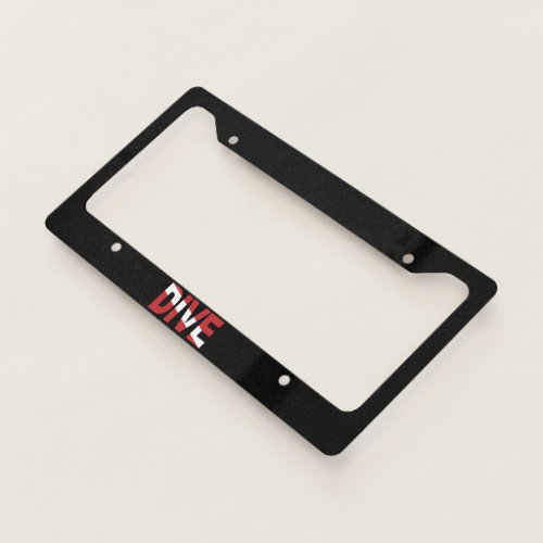 Dive License Plate Frame