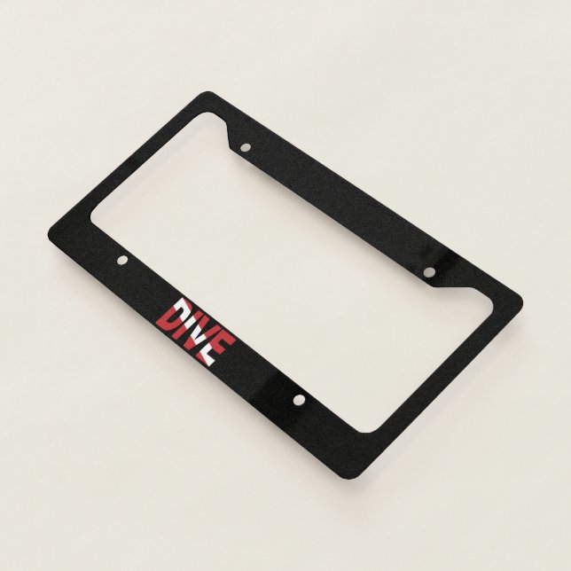 Dive License Plate Frame (3/4)