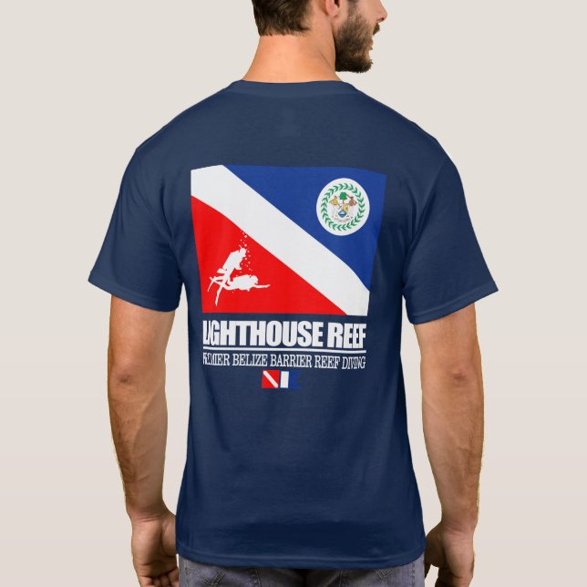 Dive Lighthouse Reef (sq) T-Shirt (Back)