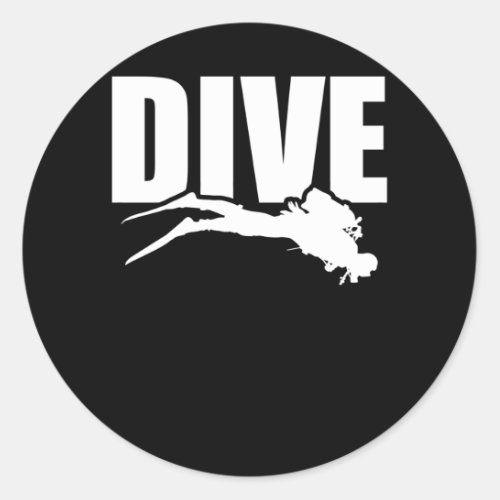 Dive Love Scuba Diving Explorer Classic Round Sticker