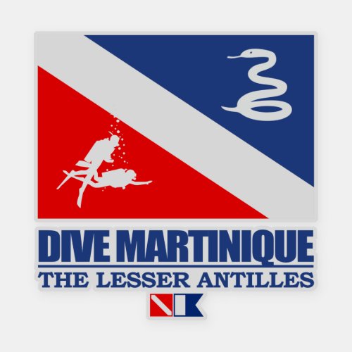 Dive Martinique sq Sticker
