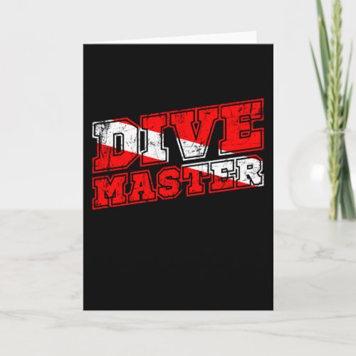 Dive Master Dive Instructor Diver Down Flag Scuba Card