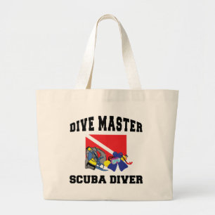 Dive Master SCUBA Diver Large Tote Bag
