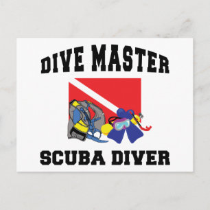 Dive Master SCUBA Diver Postcard