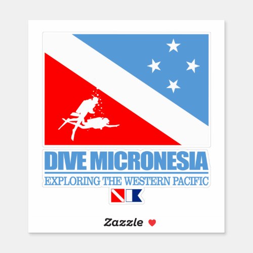 Dive Micronesia sq Sticker