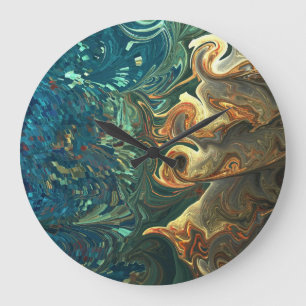DIVE OF FIREMAN'S ROUND LARGE CLOCK