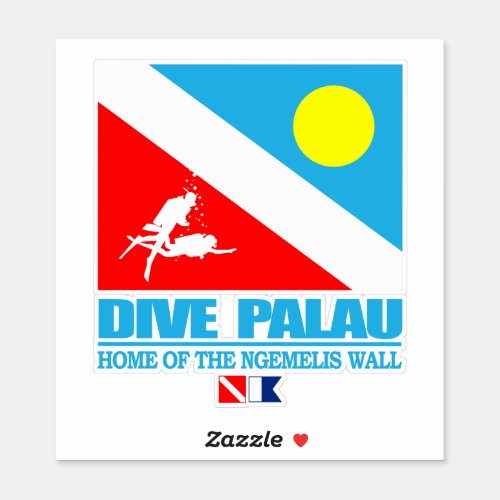 Dive Palau sq Sticker