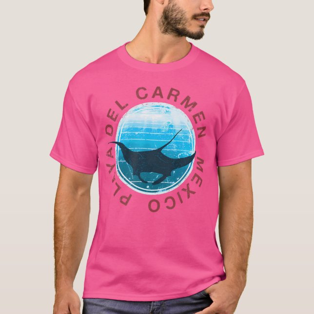 Dive Playa Del Carmen Mexico Diving Manta T-Shirt (Front)