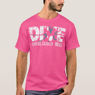 Dive Playa Del Carmen Mexico Octopus Scuba Diving T-Shirt