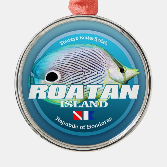 Dive Roatan Island (DD2) Metal Ornament (Front)