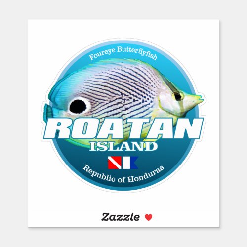 Dive Roatan Island DD2 Sticker