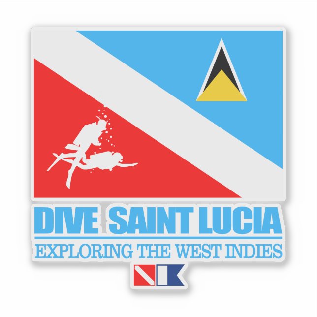Dive Saint Lucia (sq) Sticker (Front)