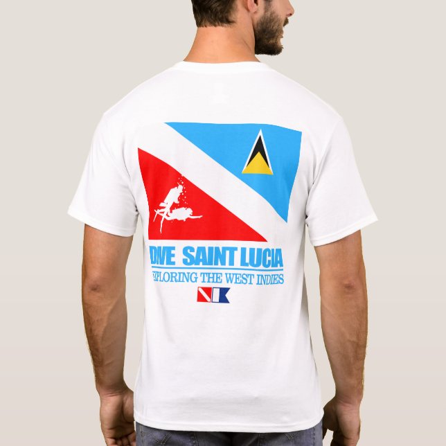 Dive Saint Lucia (sq) T-Shirt (Back)